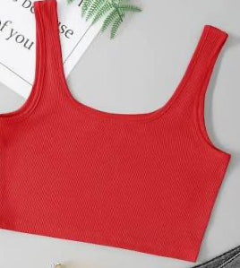 Chica Ura red cotton tank top